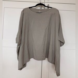 Uzi NYC | Relaxed Cotton Top in Light Taupe